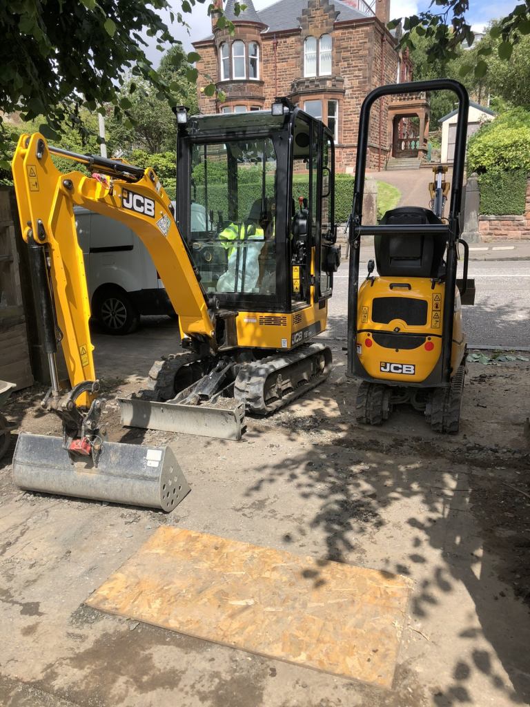 Mini digger hire in Hounslow for trenching and groundworks